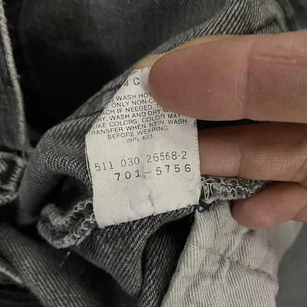 Vintage Levi's 501 Jeans FITS 27x30 Acid Wash Straight Leg Button Fly Made USA - Picture 5 of 15
